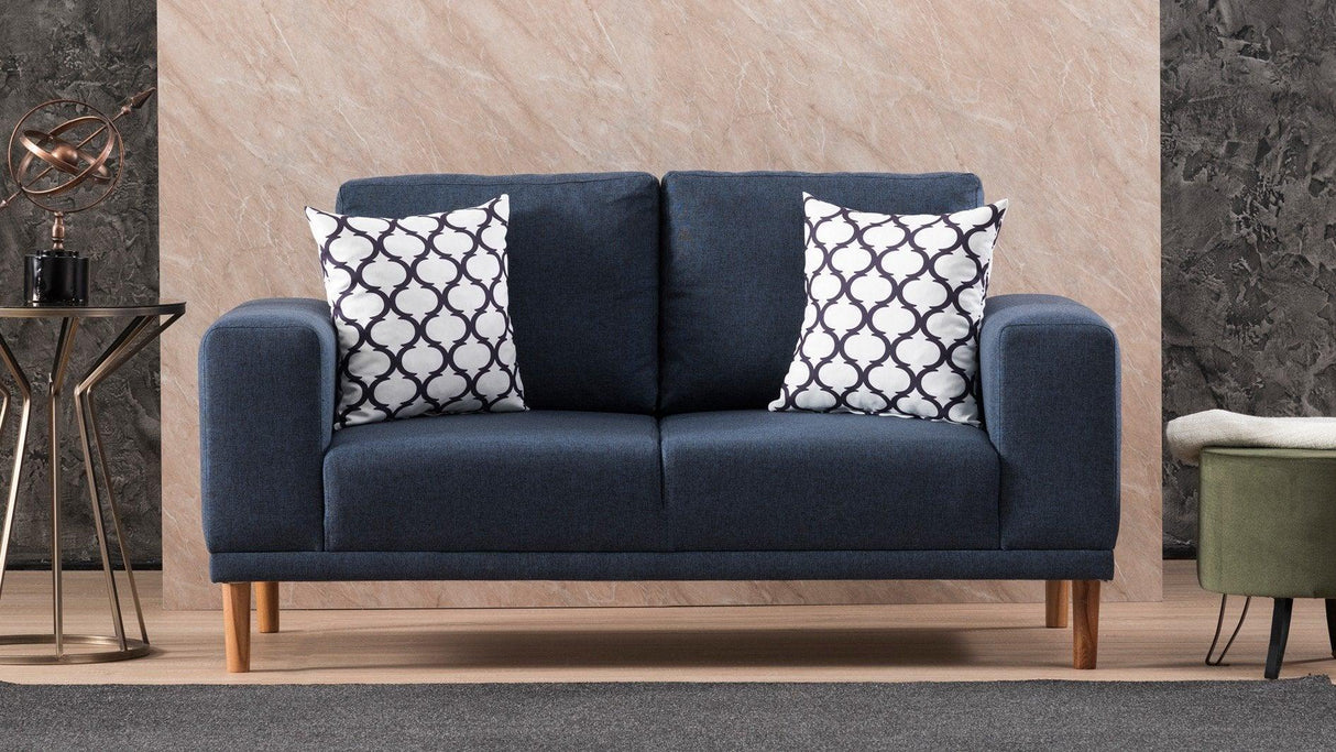 Canapea fixă Franz, Diverse culori, Diverse configurații, Diverse dimensiuni - Albastru închis - 162x82x87 cm - 2 locuri | SKU: 825BLC1398 | Canapea fixă Franz, varianta Albastru închis - 162x82x87 cm - 2 locuri, produs pentru amenajarea locuinței, disponibil online în România la CasaMob
