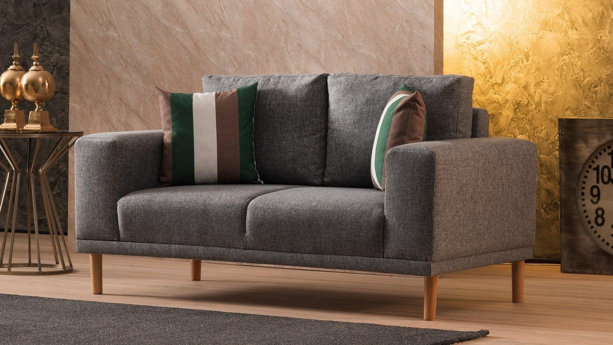 Canapea fixă Franz, Diverse culori, Diverse configurații, Diverse dimensiuni - Gri - 162x82x87 cm - 2 locuri | SKU: 825BLC1396 | Canapea fixă Franz, varianta Gri - 162x82x87 cm - 2 locuri, produs pentru amenajarea locuinței, disponibil online în România la CasaMob