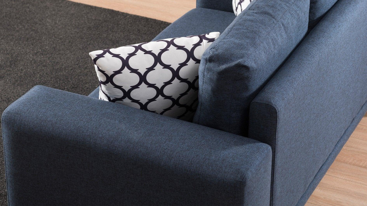 Canapea fixă Franz, Diverse culori, Diverse configurații, Diverse dimensiuni - Albastru închis - 162x82x87 cm - 2 locuri | SKU: 825BLC1398 | Canapea fixă Franz, varianta Albastru închis - 162x82x87 cm - 2 locuri, produs pentru amenajarea locuinței, disponibil online în România la CasaMob