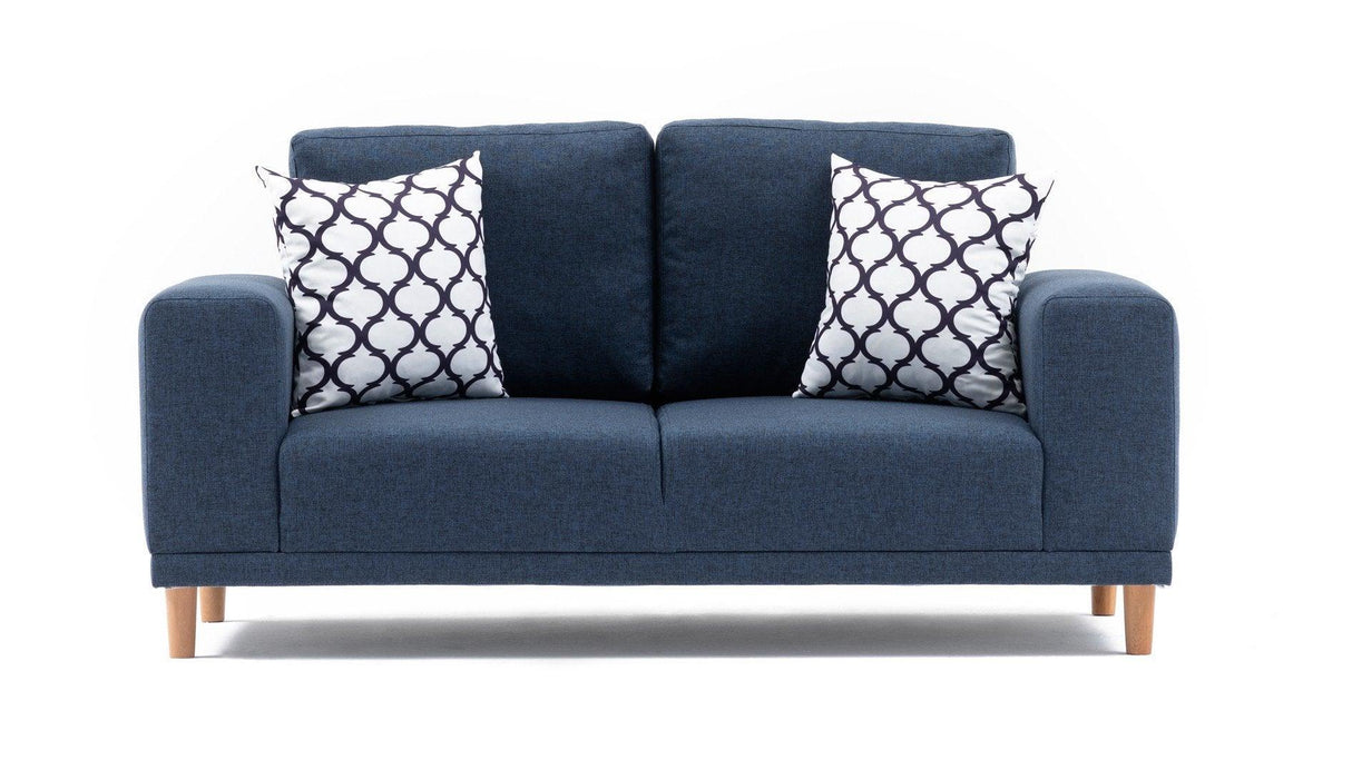 Canapea fixă Franz, Diverse culori, Diverse configurații, Diverse dimensiuni - Albastru închis - 162x82x87 cm - 2 locuri | SKU: 825BLC1398 | Canapea fixă Franz, varianta Albastru închis - 162x82x87 cm - 2 locuri, produs pentru amenajarea locuinței, disponibil online în România la CasaMob