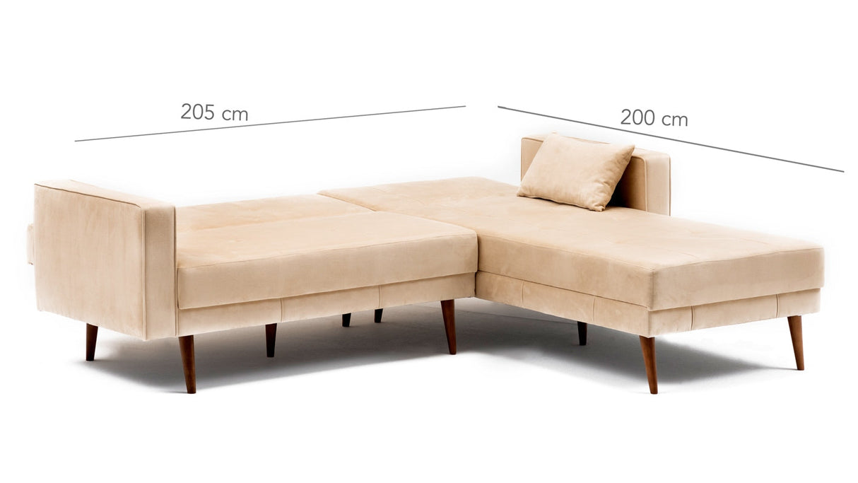 Canapea extensibilă Dublin, Colț, Dreapta, Diverse culori, 220x180x90 cm - Crem | SKU: 825BLC1412 | Canapea extensibilă Dublin, Colț, Dreapta, 220x180x90 cm, varianta Crem, produs pentru amenajarea locuinței, disponibil online în România la CasaMob
