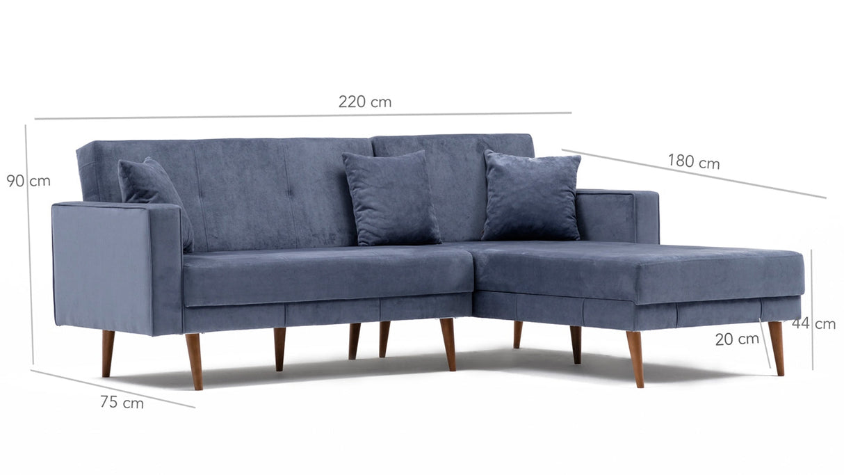 Canapea extensibilă Dublin, Colț, Dreapta, Diverse culori, 220x180x90 cm - Fumuriu | SKU: 825BLC1416 | Canapea extensibilă Dublin, Colț, Dreapta, 220x180x90 cm, varianta Fumuriu, produs pentru amenajarea locuinței, disponibil online în România la CasaMob