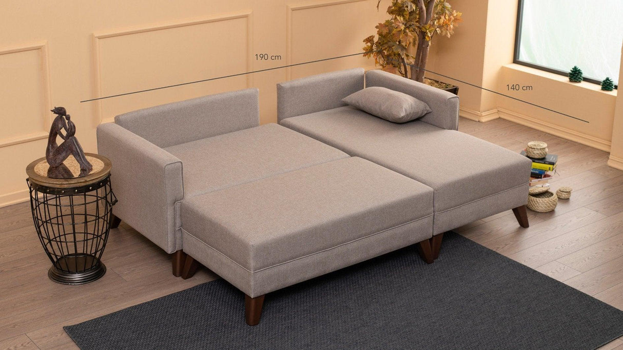 Canapea extensibilă Bella, Colț, Dreapta, Diverse culori, 205x140x85 cm - Crem | SKU: 825BLC1511 | Canapea extensibilă Bella, Colț, Dreapta, 205x140x85 cm, varianta Crem, produs pentru amenajarea locuinței, disponibil online în România la CasaMob