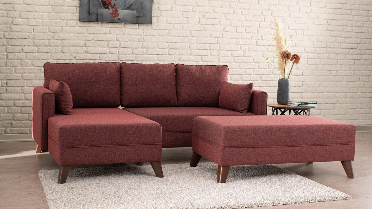 Canapea extensibilă Bella, Colț, Stânga, Diverse culori, 205x140x85 cm - Bordo | SKU: 825BLC1518 | Canapea extensibilă Bella, Colț, Stânga, 205x140x85 cm, varianta Bordo, produs pentru amenajarea locuinței, disponibil online în România la CasaMob