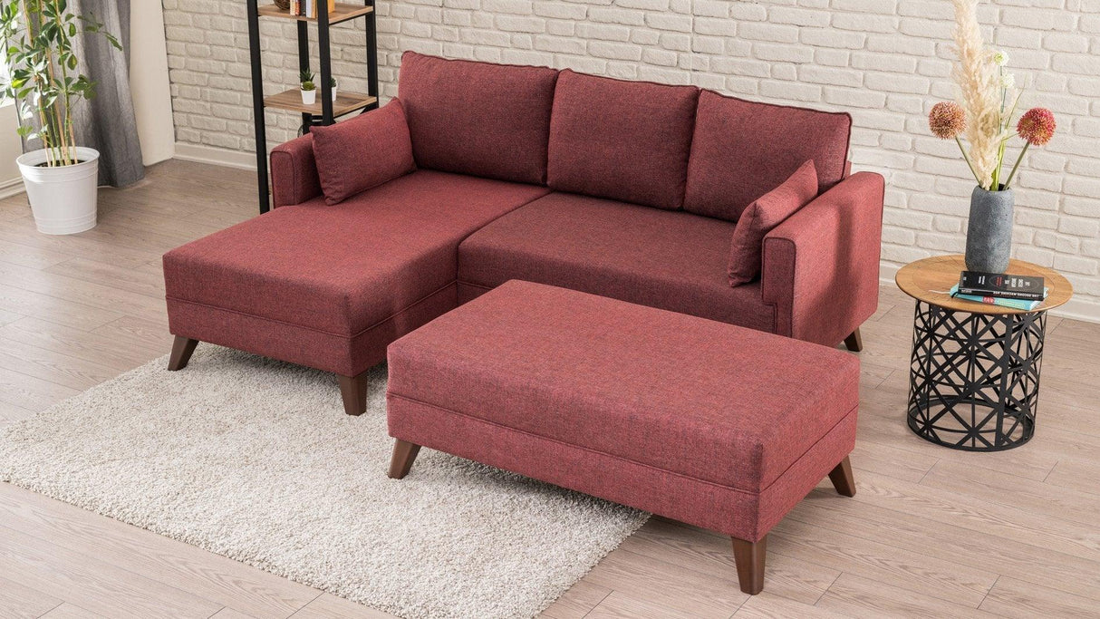 Canapea extensibilă Bella, Colț, Stânga, Diverse culori, 205x140x85 cm - Bordo | SKU: 825BLC1518 | Canapea extensibilă Bella, Colț, Stânga, 205x140x85 cm, varianta Bordo, produs pentru amenajarea locuinței, disponibil online în România la CasaMob