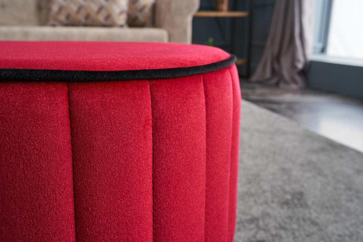 Taburet Rose Puf, Diverse culori, 40x40x40 cm - Roșu | SKU: 825BLC1643 | Taburet Rose Puf, 40x40x40 cm, varianta Roșu, produs pentru amenajarea locuinței, disponibil online în România la CasaMob