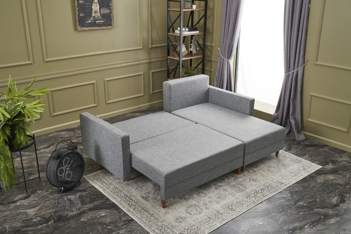 Canapea extensibilă de colț Batss, Dreapta, Diverse culori - Gri deschis | SKU: 825BLC1714 | Canapea extensibilă de colț Batss, Dreapta, varianta Gri deschis, produs pentru amenajarea locuinței, disponibil online în România la CasaMob