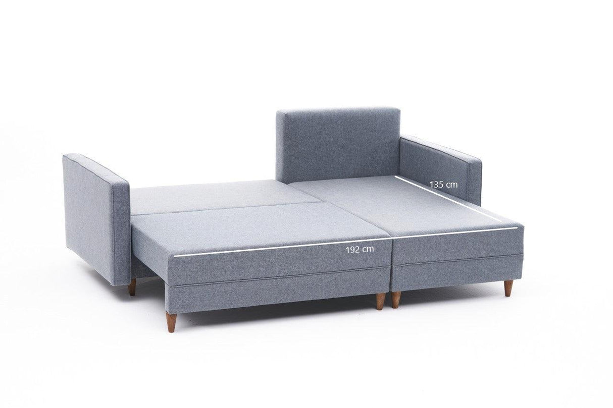 Canapea extensibilă de colț Batss, Dreapta, Diverse culori - Albastru | SKU: 825BLC1720 | Canapea extensibilă de colț Batss, Dreapta, varianta Albastru, produs pentru amenajarea locuinței, disponibil online în România la CasaMob