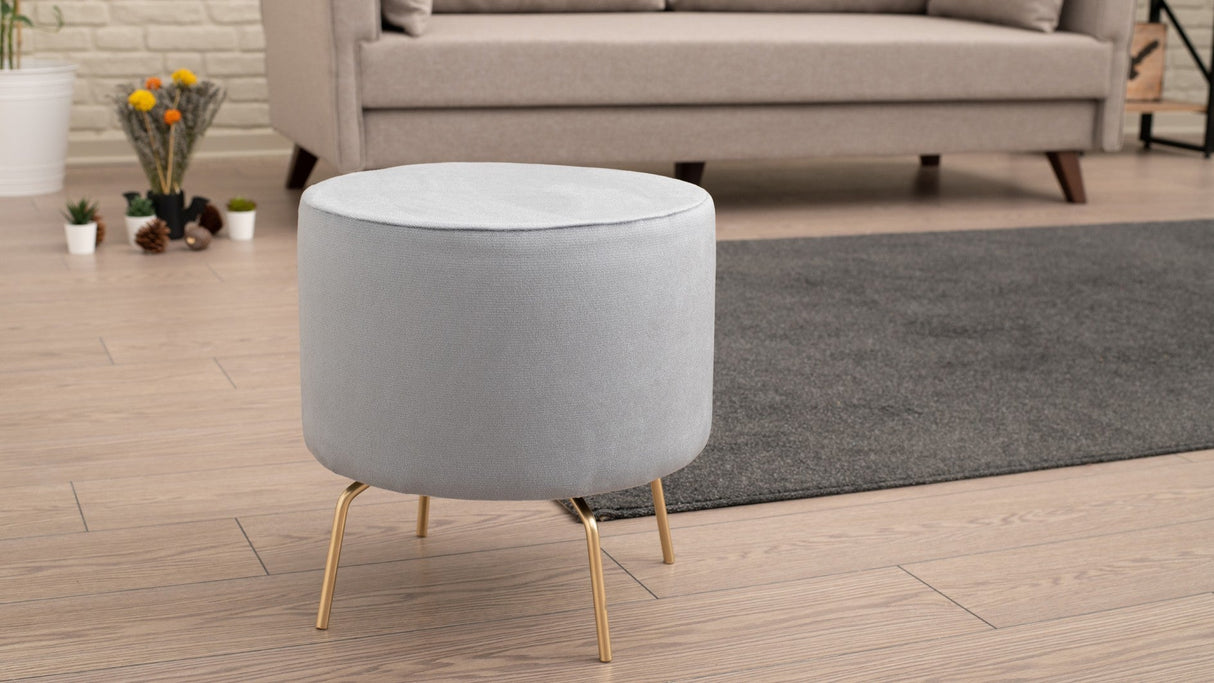 Taburet Octo, Diverse culori, 40x40x40 cm - Gri - Auriu | SKU: 825BLC2508 | Taburet Octo, 40x40x40 cm, varianta Gri - Auriu, produs pentru amenajarea locuinței, disponibil online în România la CasaMob