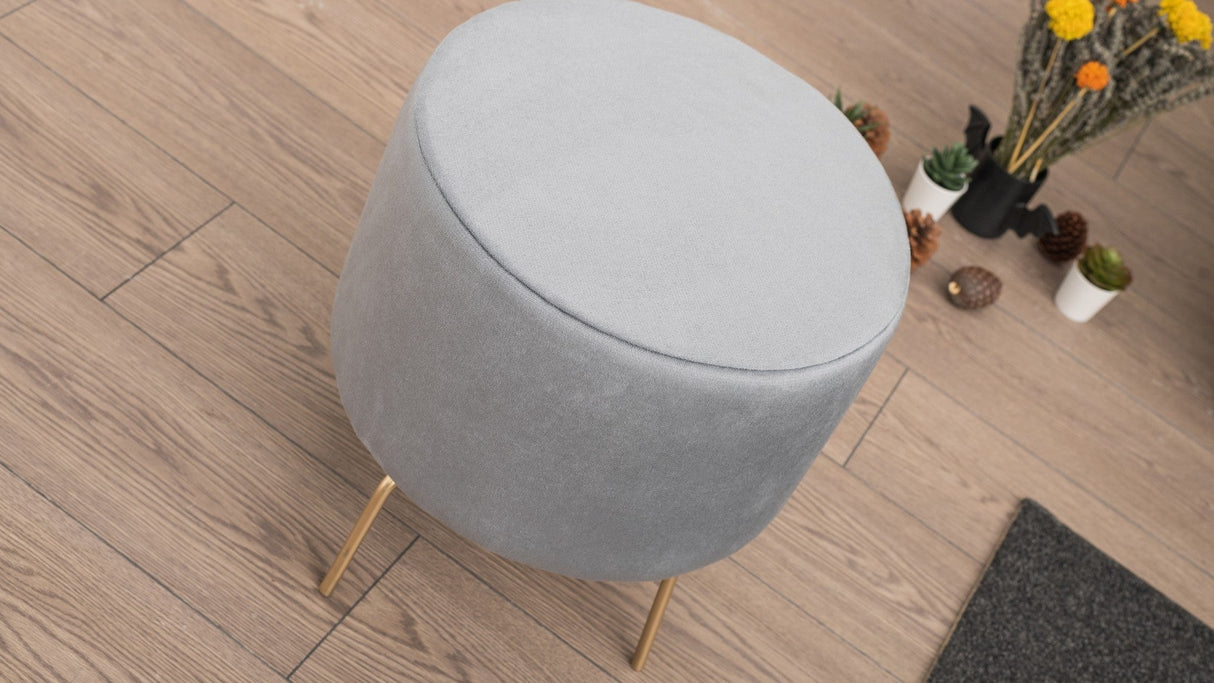 Taburet Octo, Diverse culori, 40x40x40 cm - Gri - Auriu | SKU: 825BLC2508 | Taburet Octo, 40x40x40 cm, varianta Gri - Auriu, produs pentru amenajarea locuinței, disponibil online în România la CasaMob
