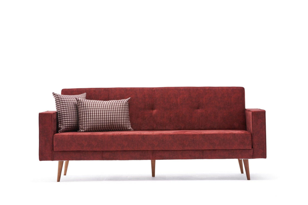 Canapea extensibilă Dublin, 3 locuri, Diverse culori, 214x75x90 cm - Roșu | SKU: 825BLC2554 | Canapea extensibilă Dublin, 3 locuri, 214x75x90 cm, varianta Roșu, produs pentru amenajarea locuinței, disponibil online în România la CasaMob