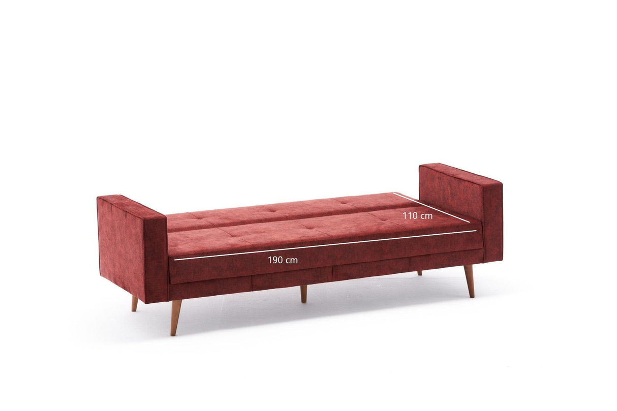 Canapea extensibilă Dublin, 3 locuri, Diverse culori, 214x75x90 cm - Roșu | SKU: 825BLC2554 | Canapea extensibilă Dublin, 3 locuri, 214x75x90 cm, varianta Roșu, produs pentru amenajarea locuinței, disponibil online în România la CasaMob