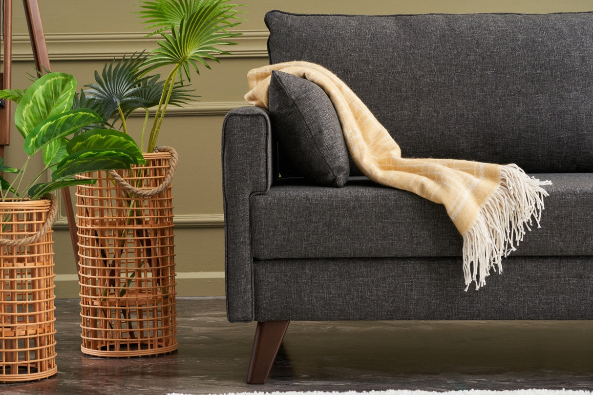 Canapea extensibilă Bella, 3 locuri, Diverse culori, 208x81x85 cm - Antracit | SKU: 825BLC2575 | Canapea extensibilă Bella, 3 locuri, 208x81x85 cm, varianta Antracit, produs pentru amenajarea locuinței, disponibil online în România la CasaMob