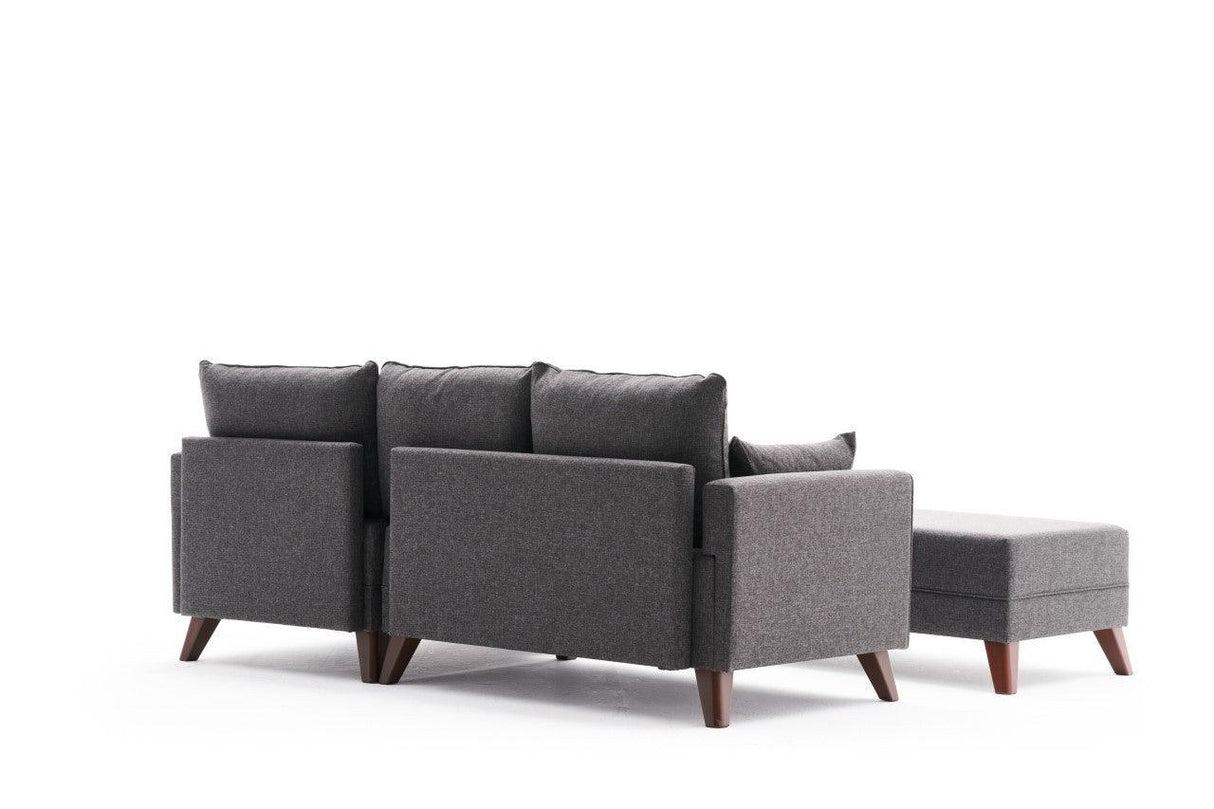 Canapea extensibilă Bella, Colț, Dreapta, Mini, Diverse culori, 205x81x85 cm - Antracit | SKU: 825BLC2578 | Canapea extensibilă Bella, Colț, Dreapta, Mini, 205x81x85 cm, varianta Antracit, produs pentru amenajarea locuinței, disponibil online în România la CasaMob