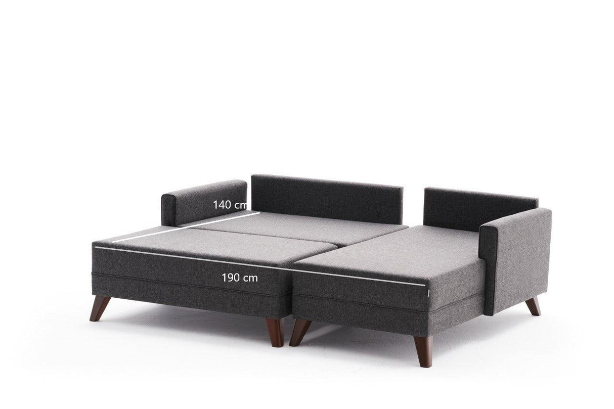 Canapea extensibilă Bella, Colț, Dreapta, Mini, Diverse culori, 205x81x85 cm - Antracit | SKU: 825BLC2578 | Canapea extensibilă Bella, Colț, Dreapta, Mini, 205x81x85 cm, varianta Antracit, produs pentru amenajarea locuinței, disponibil online în România la CasaMob