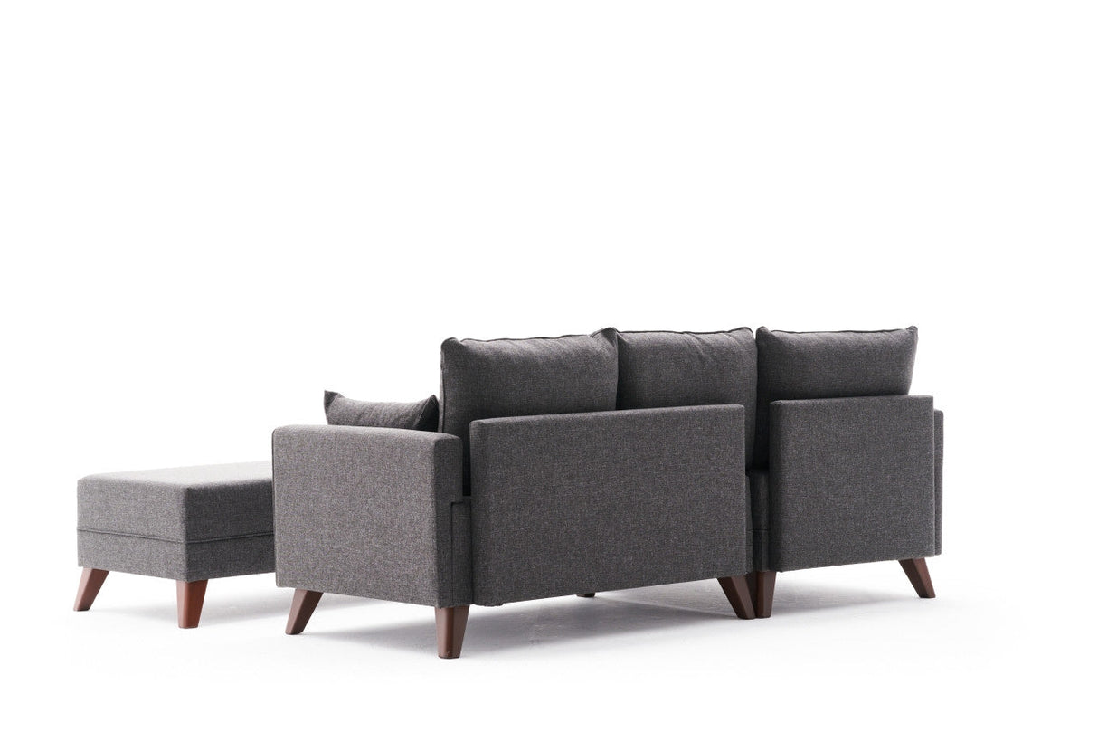 Canapea extensibilă Bella, Colț, Stânga, Mini, Diverse culori, 205x81x85 cm - Antracit | SKU: 825BLC2579 | Canapea extensibilă Bella, Colț, Stânga, Mini, 205x81x85 cm, varianta Antracit, produs pentru amenajarea locuinței, disponibil online în România la CasaMob