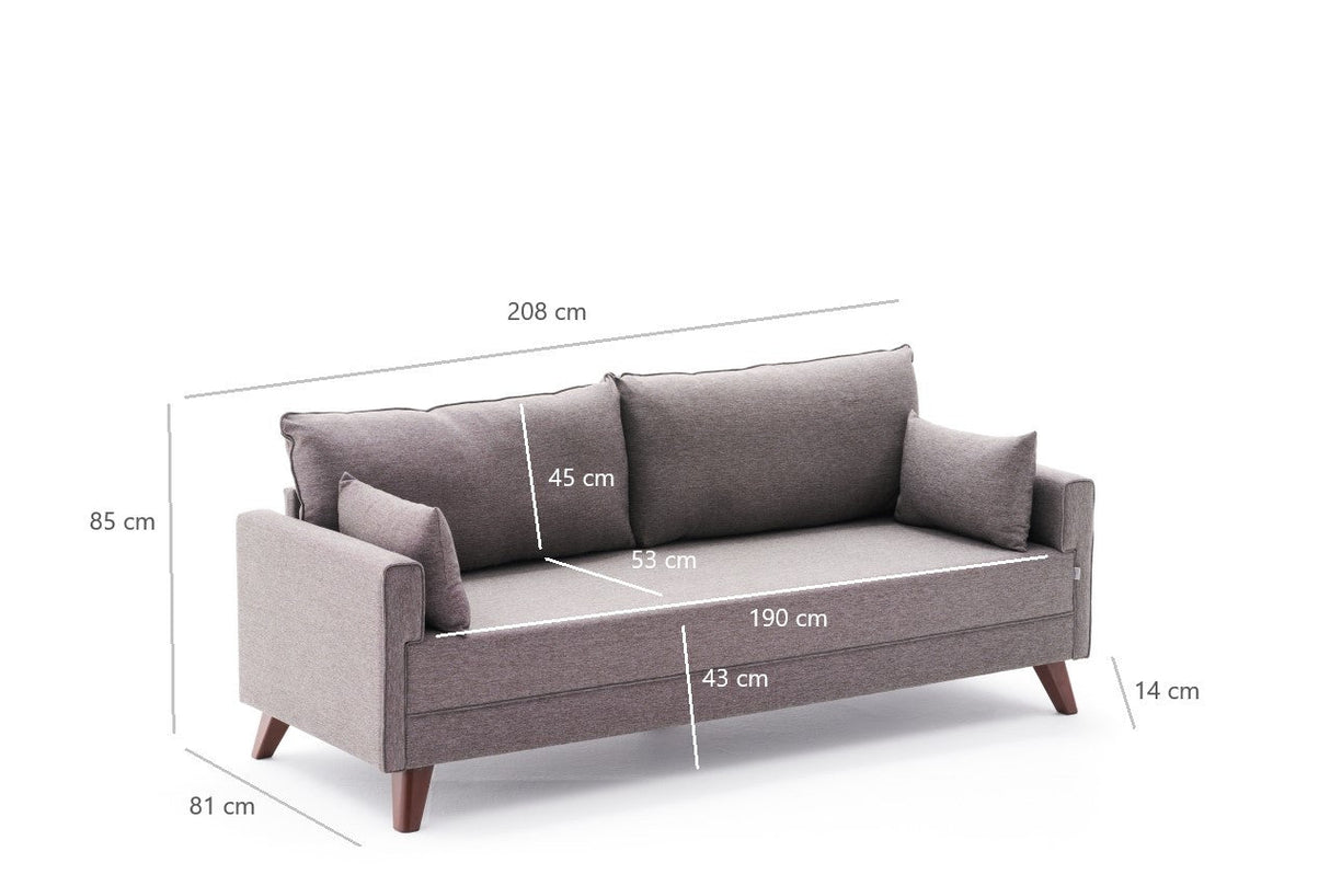 Canapea fixă 3 locuri Bella For 3 Pr, Diverse culori, 208x81x85 cm - Maro | SKU: 825BLC2582 | Canapea fixă 3 locuri Bella For 3 Pr, 208x81x85 cm, varianta Maro, produs pentru amenajarea locuinței, disponibil online în România la CasaMob