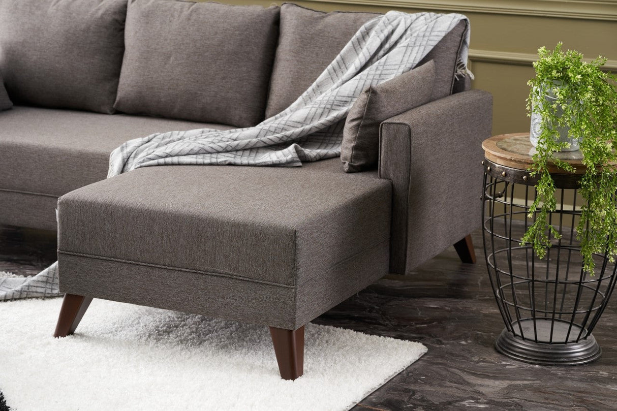 Canapea extensibilă Bella, Colț, Dreapta, Mini, Diverse culori, 205x81x85 cm - Maro | SKU: 825BLC2586 | Canapea extensibilă Bella, Colț, Dreapta, Mini, 205x81x85 cm, varianta Maro, produs pentru amenajarea locuinței, disponibil online în România la CasaMob