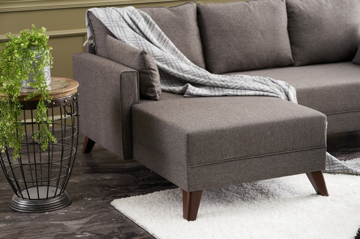 Canapea extensibilă Bella, Colț, Stânga, Mini, Diverse culori, 205x81x85 cm - Maro | SKU: 825BLC2587 | Canapea extensibilă Bella, Colț, Stânga, Mini, 205x81x85 cm, varianta Maro, produs pentru amenajarea locuinței, disponibil online în România la CasaMob