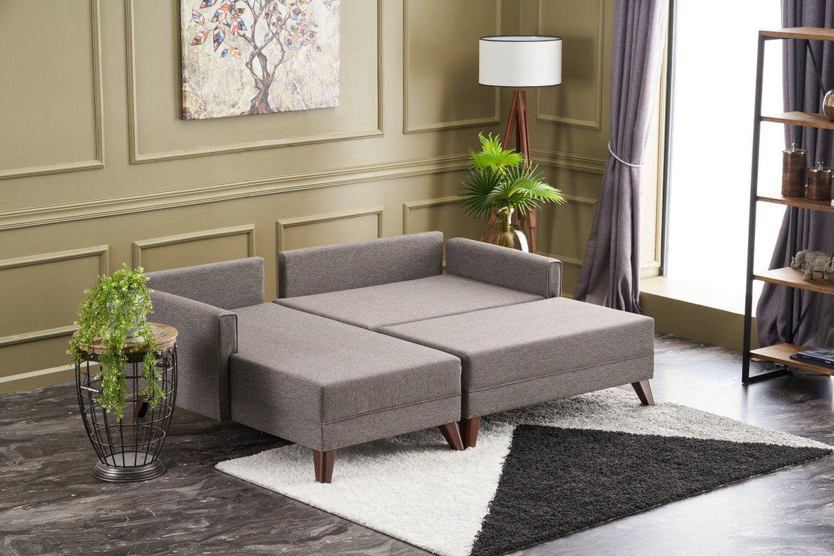 Canapea extensibilă Bella, Colț, Stânga, Mini, Diverse culori, 205x81x85 cm - Maro | SKU: 825BLC2587 | Canapea extensibilă Bella, Colț, Stânga, Mini, 205x81x85 cm, varianta Maro, produs pentru amenajarea locuinței, disponibil online în România la CasaMob