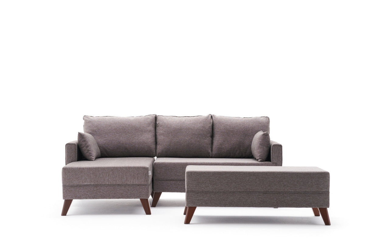 Canapea extensibilă Bella, Colț, Stânga, Mini, Diverse culori, 205x81x85 cm - Maro | SKU: 825BLC2587 | Canapea extensibilă Bella, Colț, Stânga, Mini, 205x81x85 cm, varianta Maro, produs pentru amenajarea locuinței, disponibil online în România la CasaMob