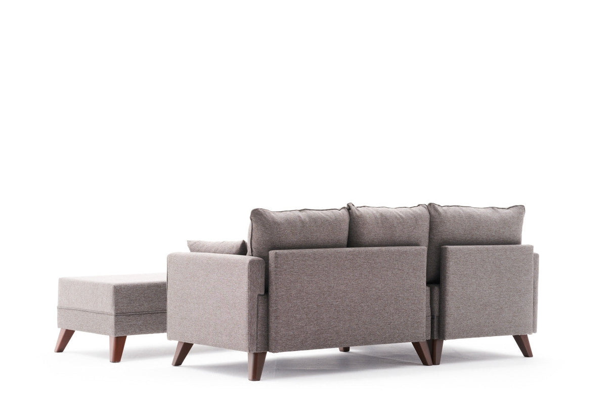 Canapea extensibilă Bella, Colț, Stânga, Mini, Diverse culori, 205x81x85 cm - Maro | SKU: 825BLC2587 | Canapea extensibilă Bella, Colț, Stânga, Mini, 205x81x85 cm, varianta Maro, produs pentru amenajarea locuinței, disponibil online în România la CasaMob