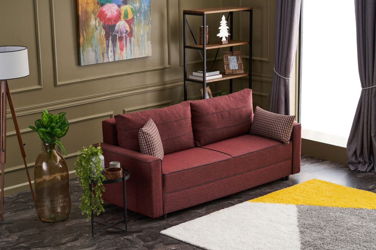 Canapea extensibilă Ece, 3 locuri, Diverse culori, 215x90x88 cm - Bordo | SKU: 825BLC2590 | Canapea extensibilă Ece, 3 locuri, 215x90x88 cm, varianta Bordo, produs pentru amenajarea locuinței, disponibil online în România la CasaMob