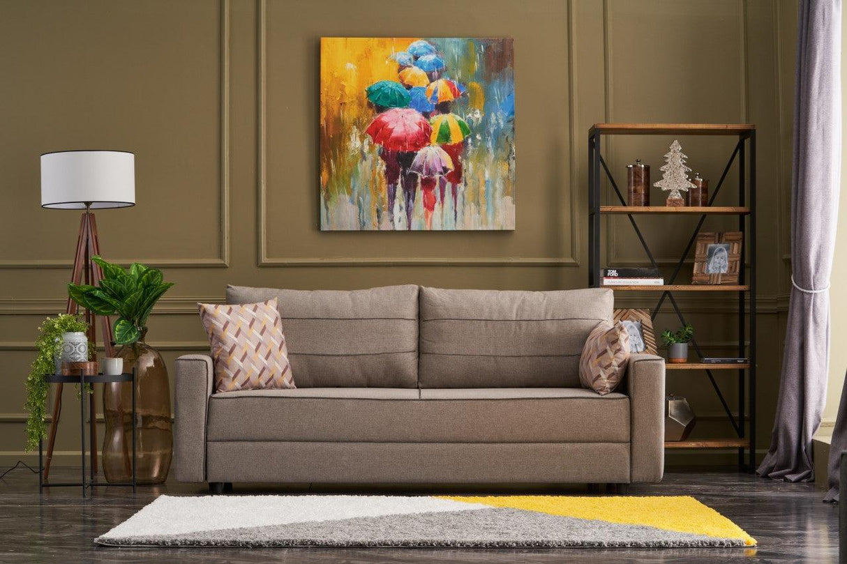 Canapea extensibilă Ece, 3 locuri, Diverse culori, 215x90x88 cm - Crem | SKU: 825BLC2591 | Canapea extensibilă Ece, 3 locuri, 215x90x88 cm, varianta Crem, produs pentru amenajarea locuinței, disponibil online în România la CasaMob