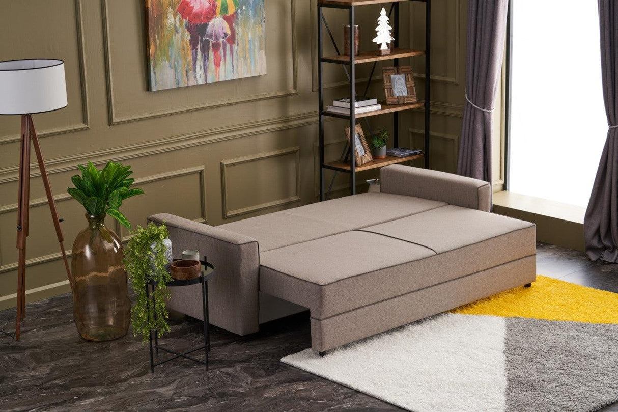 Canapea extensibilă Ece, 3 locuri, Diverse culori, 215x90x88 cm - Crem | SKU: 825BLC2591 | Canapea extensibilă Ece, 3 locuri, 215x90x88 cm, varianta Crem, produs pentru amenajarea locuinței, disponibil online în România la CasaMob