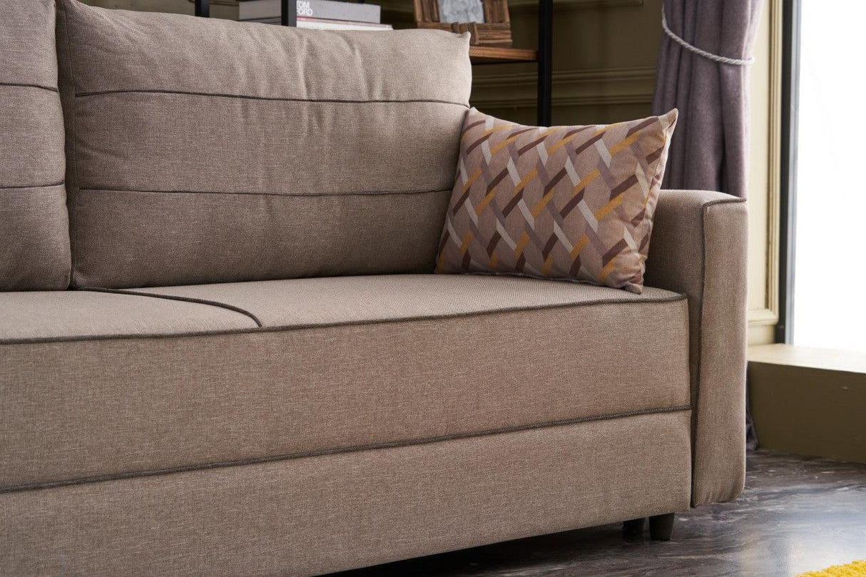 Canapea extensibilă Ece, 3 locuri, Diverse culori, 215x90x88 cm - Crem | SKU: 825BLC2591 | Canapea extensibilă Ece, 3 locuri, 215x90x88 cm, varianta Crem, produs pentru amenajarea locuinței, disponibil online în România la CasaMob