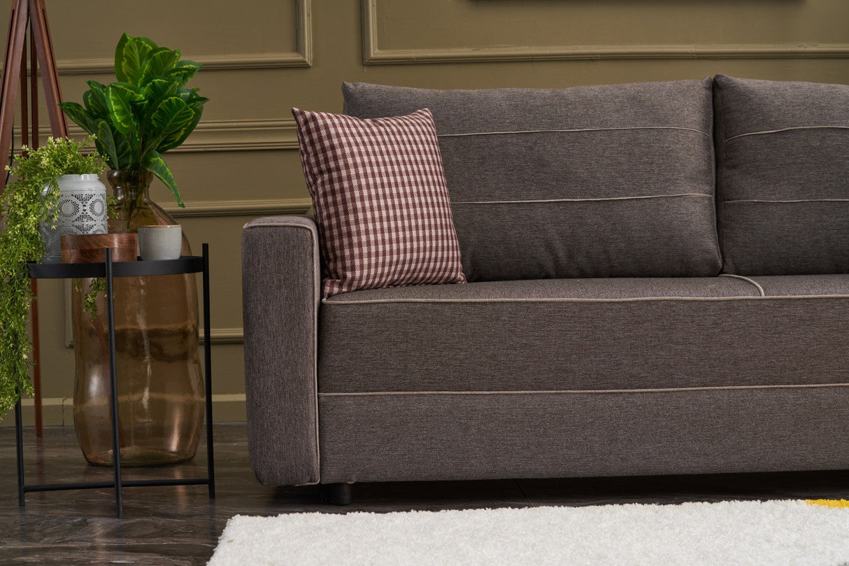 Canapea extensibilă Ece, 3 locuri, Diverse culori, 215x90x88 cm - Maro | SKU: 825BLC2592 | Canapea extensibilă Ece, 3 locuri, 215x90x88 cm, varianta Maro, produs pentru amenajarea locuinței, disponibil online în România la CasaMob