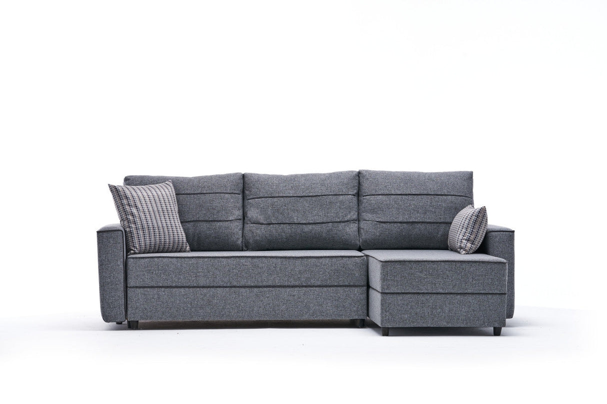 Canapea extensibilă Ece, Colț, Dreapta, Diverse culori, 242x90x88 cm - Gri închis | SKU: 825BLC2593 | Canapea extensibilă Ece, Colț, Dreapta, 242x90x88 cm, varianta Gri închis, produs pentru amenajarea locuinței, disponibil online în România la CasaMob