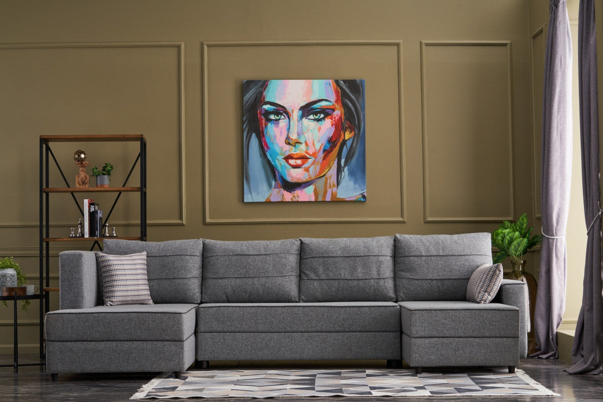 Canapea extensibilă Ece, Colț, Panoramică, Diverse culori, 315x160x88 cm - Gri închis | SKU: 825BLC2595 | Canapea extensibilă Ece, Colț, Panoramică, 315x160x88 cm, varianta Gri închis, produs pentru amenajarea locuinței, disponibil online în România la CasaMob