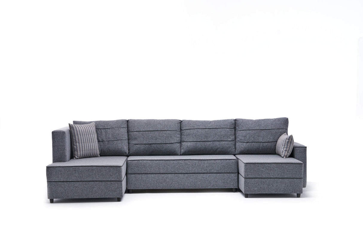 Canapea extensibilă Ece, Colț, Panoramică, Diverse culori, 315x160x88 cm - Gri închis | SKU: 825BLC2595 | Canapea extensibilă Ece, Colț, Panoramică, 315x160x88 cm, varianta Gri închis, produs pentru amenajarea locuinței, disponibil online în România la CasaMob