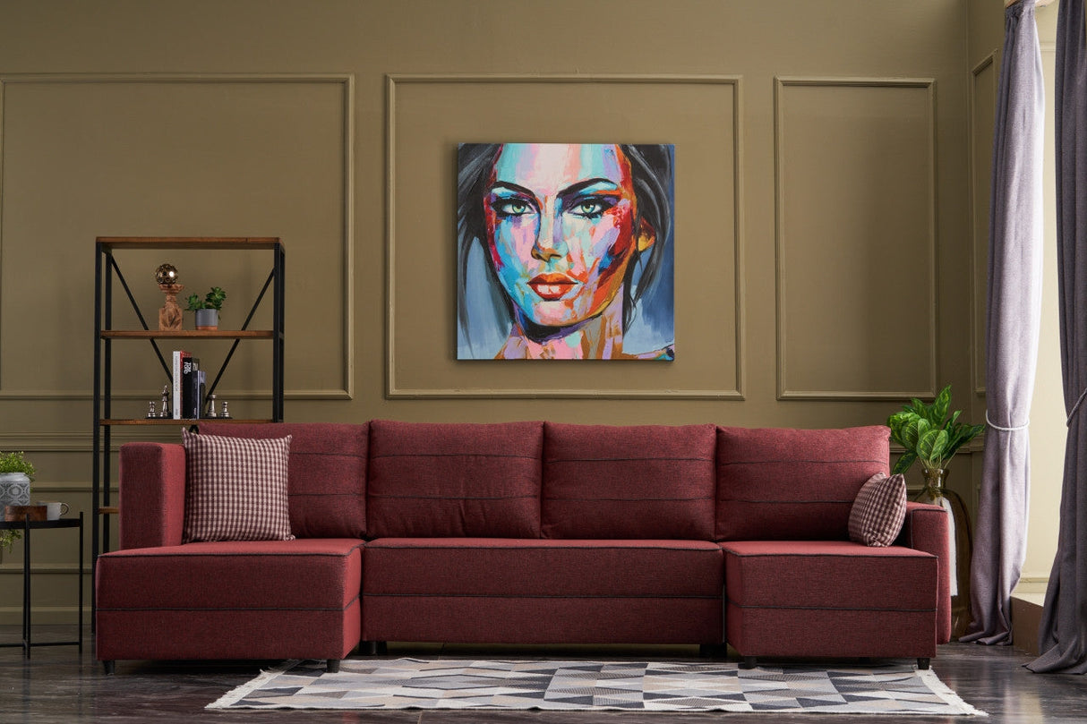 Canapea extensibilă Ece, Colț, Panoramică, Diverse culori, 315x160x88 cm - Bordo | SKU: 825BLC2602 | Canapea extensibilă Ece, Colț, Panoramică, 315x160x88 cm, varianta Bordo, produs pentru amenajarea locuinței, disponibil online în România la CasaMob