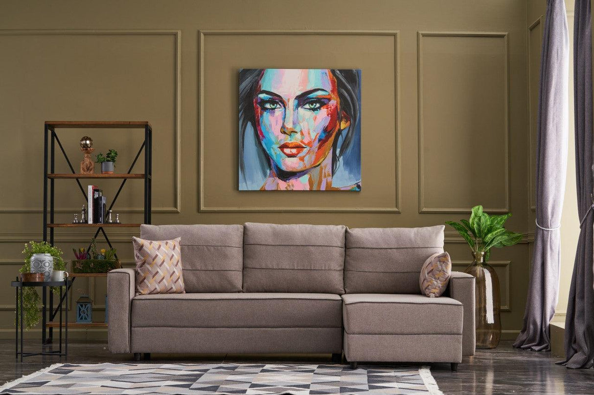 Canapea extensibilă Ece, Colț, Dreapta, Diverse culori, 242x90x88 cm - Crem | SKU: 825BLC2603 | Canapea extensibilă Ece, Colț, Dreapta, 242x90x88 cm, varianta Crem, produs pentru amenajarea locuinței, disponibil online în România la CasaMob
