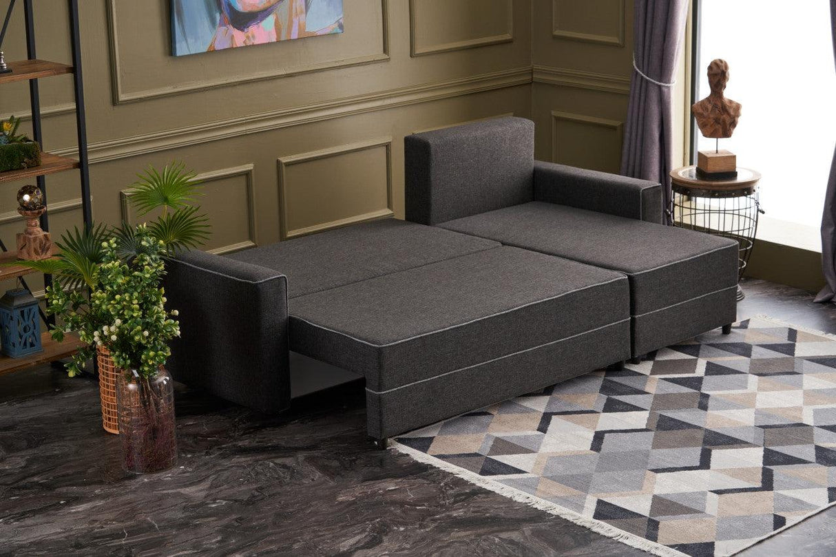 Canapea extensibilă Ece, Colț, Dreapta, Diverse culori, 242x90x88 cm - Crem | SKU: 825BLC2603 | Canapea extensibilă Ece, Colț, Dreapta, 242x90x88 cm, varianta Crem, produs pentru amenajarea locuinței, disponibil online în România la CasaMob