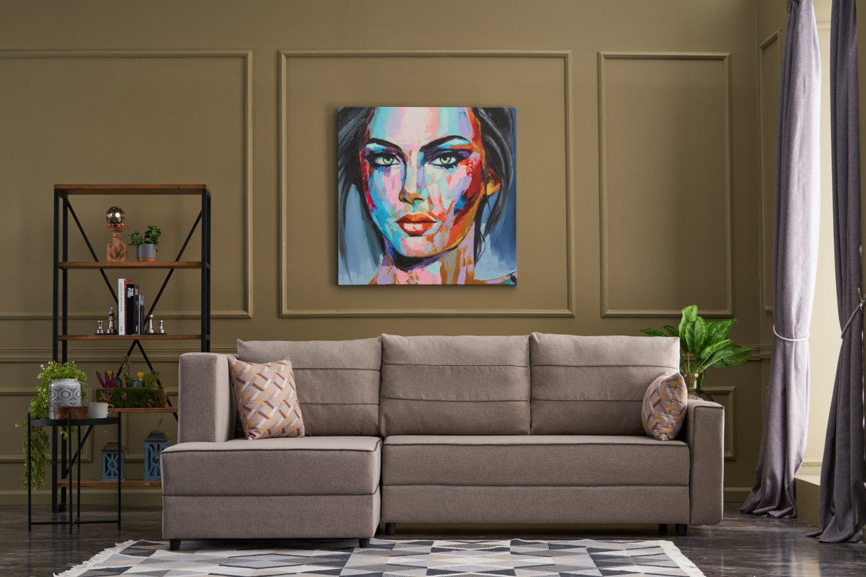 Canapea extensibilă Ece, Colț, Stânga, Diverse culori, 242x90x88 cm - Crem | SKU: 825BLC2604 | Canapea extensibilă Ece, Colț, Stânga, 242x90x88 cm, varianta Crem, produs pentru amenajarea locuinței, disponibil online în România la CasaMob