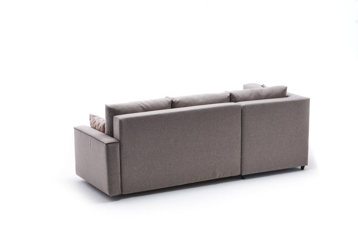 Canapea extensibilă Ece, Colț, Stânga, Diverse culori, 242x90x88 cm - Crem | SKU: 825BLC2604 | Canapea extensibilă Ece, Colț, Stânga, 242x90x88 cm, varianta Crem, produs pentru amenajarea locuinței, disponibil online în România la CasaMob