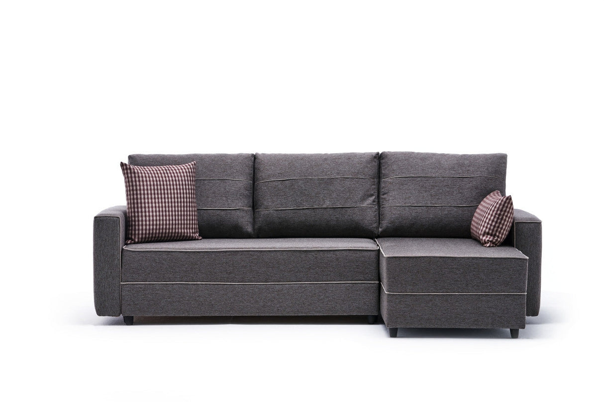 Canapea extensibilă Ece, Colț, Dreapta, Diverse culori, 242x90x88 cm - Maro | SKU: 825BLC2606 | Canapea extensibilă Ece, Colț, Dreapta, 242x90x88 cm, varianta Maro, produs pentru amenajarea locuinței, disponibil online în România la CasaMob