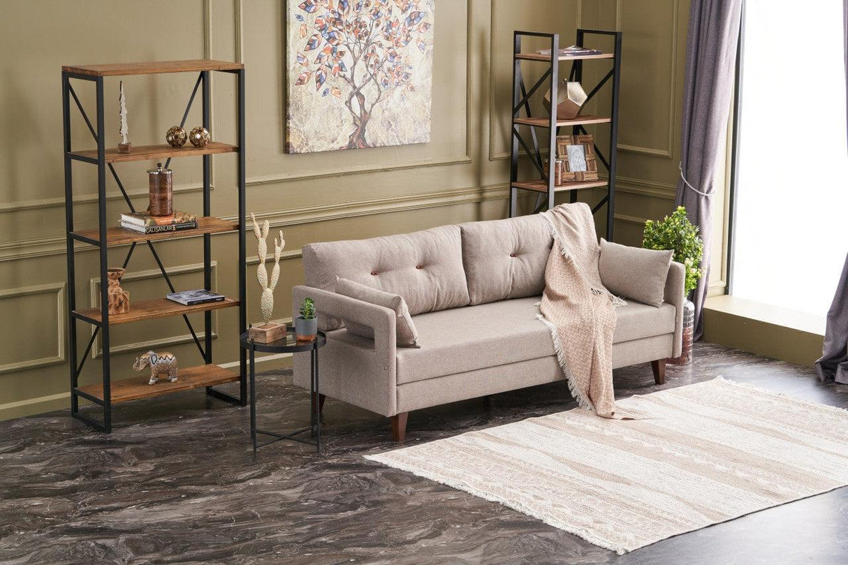 Canapea extensibilă Comfort, 3 piese, Diverse culori, 205x80x80 cm - Crem | SKU: 825BLC2617 | Canapea extensibilă Comfort, 3 piese, 205x80x80 cm, varianta Crem, produs pentru amenajarea locuinței, disponibil online în România la CasaMob