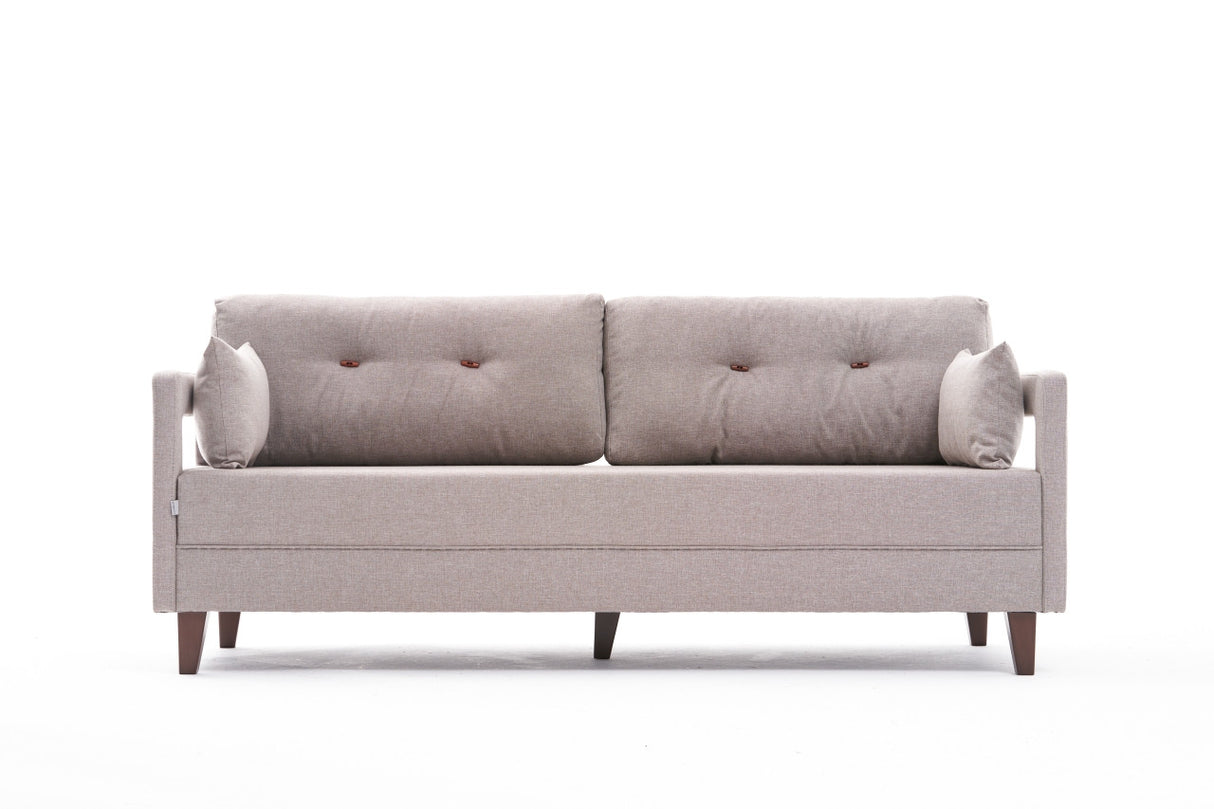 Canapea fixă 3 locuri Comfort, Crem, 206x80x80 cm