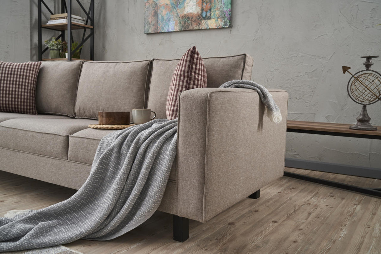 Canapea fixă Kale Linen, Diverse culori, Diverse configurații, Diverse dimensiuni - Crem - 222x91x83 cm - 3 locuri | SKU: 825BLC2730 | Canapea fixă Kale Linen, varianta Crem - 222x91x83 cm - 3 locuri, produs pentru amenajarea locuinței, disponibil online în România la CasaMob