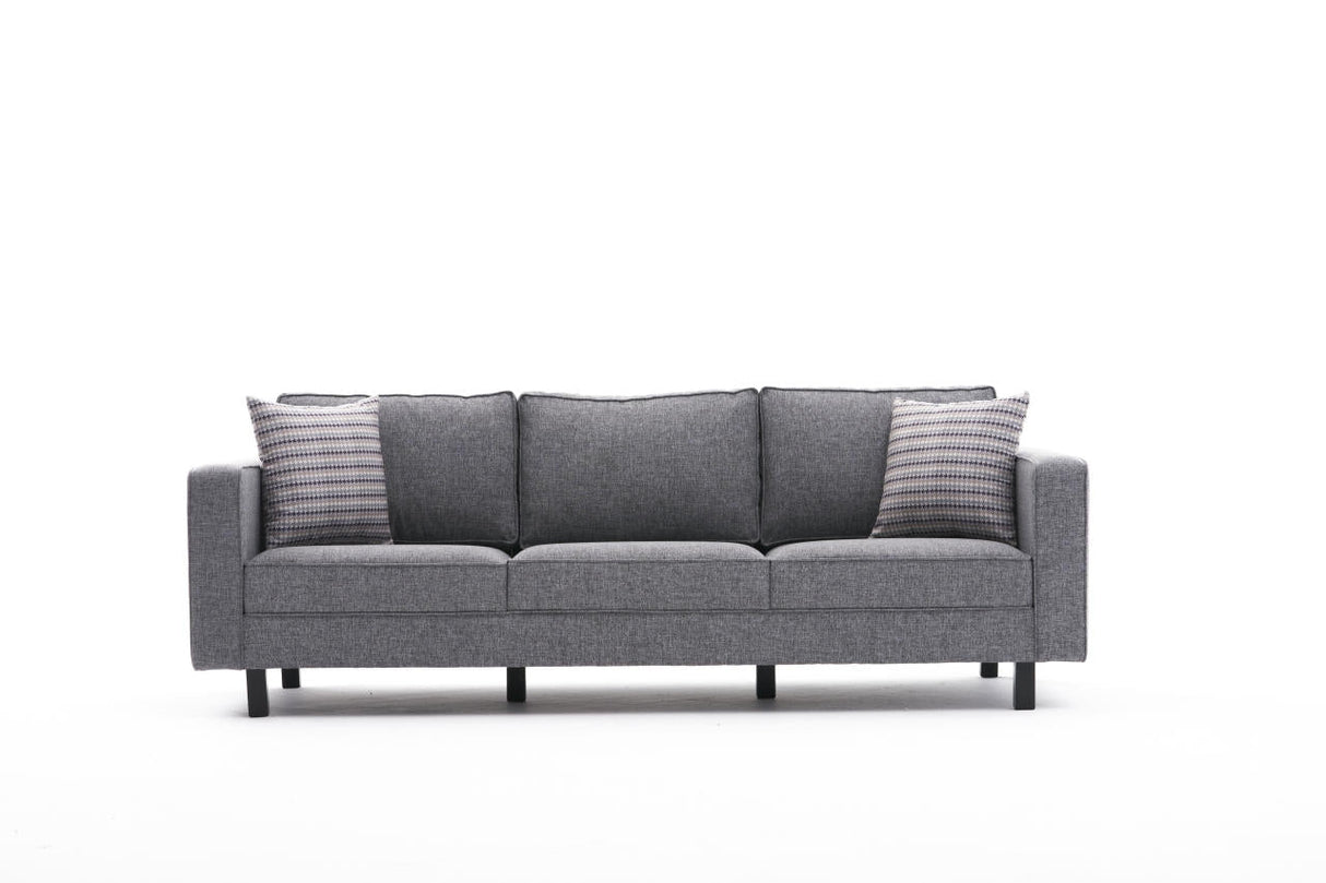 Canapea fixă Kale Linen, Diverse culori, Diverse configurații, Diverse dimensiuni - Gri - 222x91x83 cm - 3 locuri | SKU: 825BLC2731 | Canapea fixă Kale Linen, varianta Gri - 222x91x83 cm - 3 locuri, produs pentru amenajarea locuinței, disponibil online în România la CasaMob