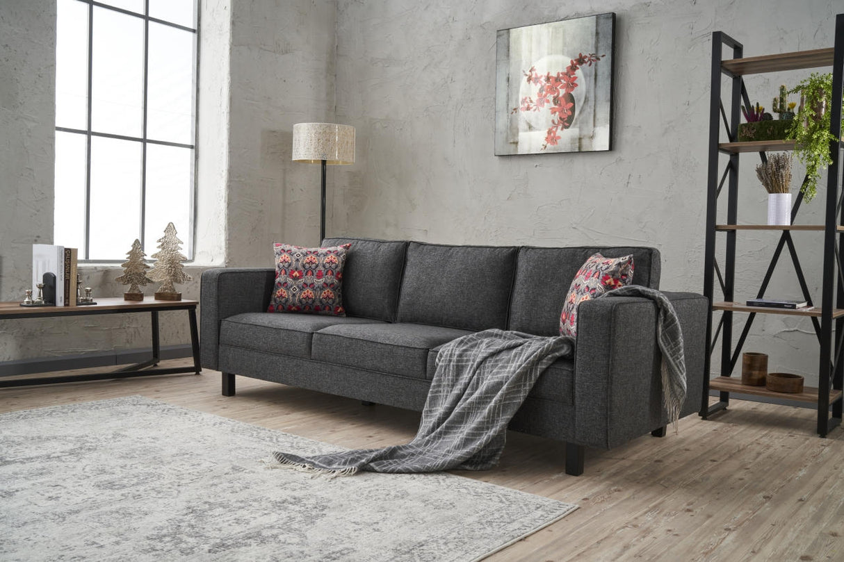 Canapea fixă Kale Linen, Diverse culori, Diverse configurații, Diverse dimensiuni - Antracit - 222x91x83 cm - 3 locuri | SKU: 825BLC2729 | Canapea fixă Kale Linen, varianta Antracit - 222x91x83 cm - 3 locuri, produs pentru amenajarea locuinței, disponibil online în România la CasaMob