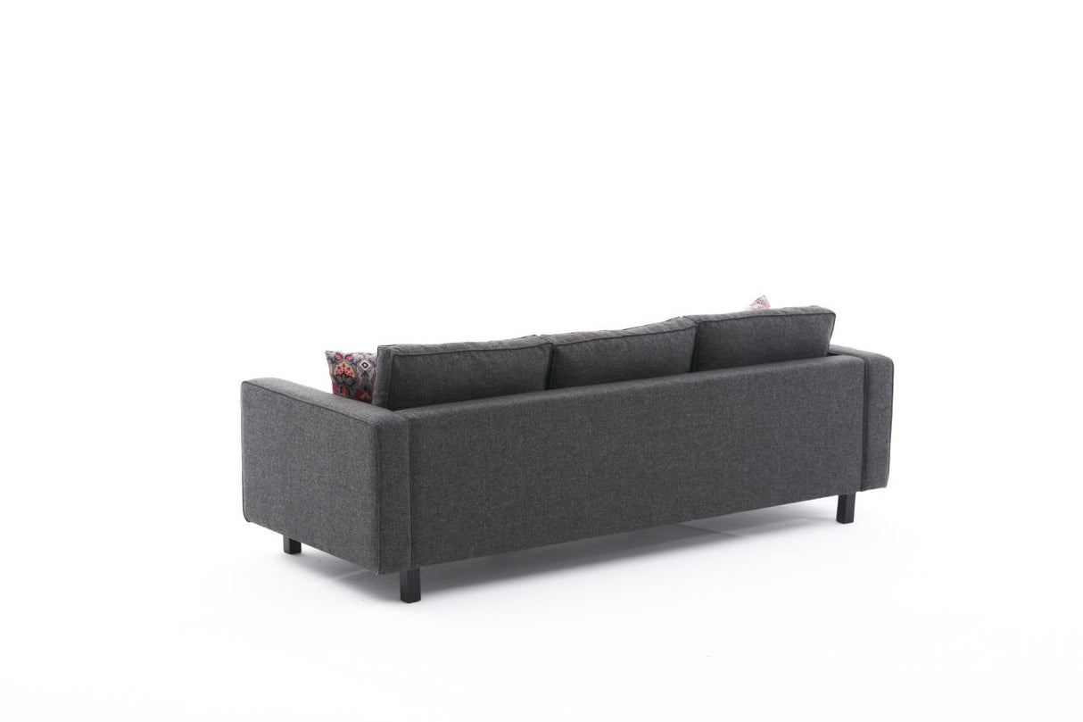Canapea fixă Kale Linen, Diverse culori, Diverse configurații, Diverse dimensiuni - Antracit - 222x91x83 cm - 3 locuri | SKU: 825BLC2729 | Canapea fixă Kale Linen, varianta Antracit - 222x91x83 cm - 3 locuri, produs pentru amenajarea locuinței, disponibil online în România la CasaMob