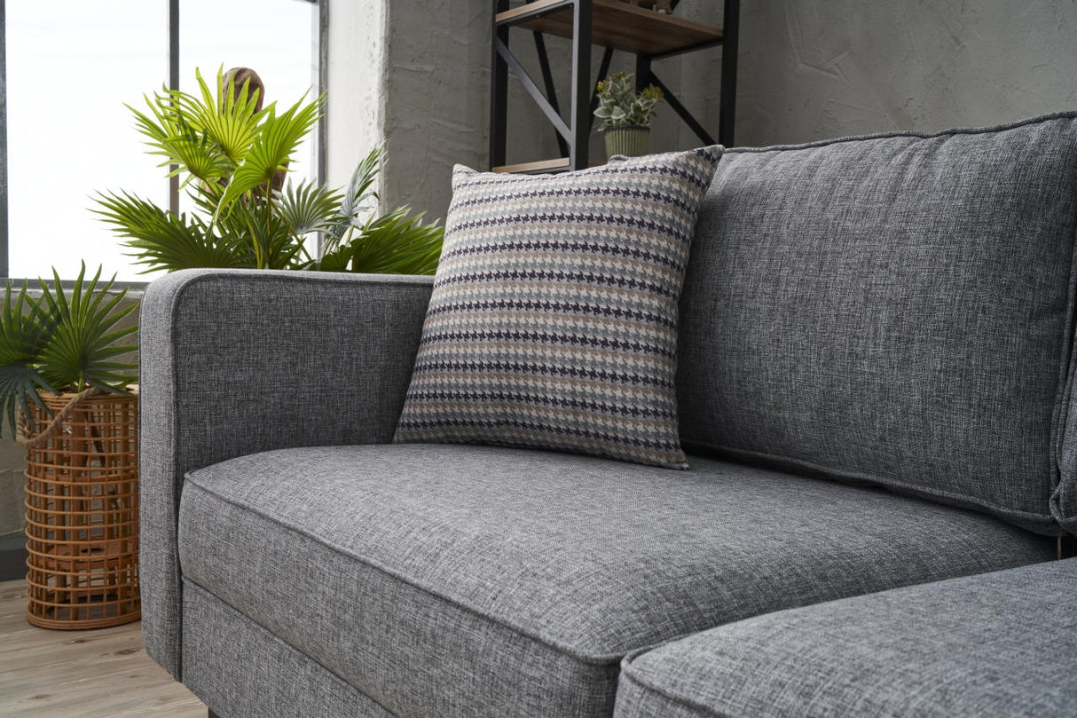 Canapea fixă Kale Linen, Diverse culori, Diverse configurații, Diverse dimensiuni - Gri - 180x91x83 cm - 2 locuri | SKU: 825BLC2737 | Canapea fixă Kale Linen, varianta Gri - 180x91x83 cm - 2 locuri, produs pentru amenajarea locuinței, disponibil online în România la CasaMob