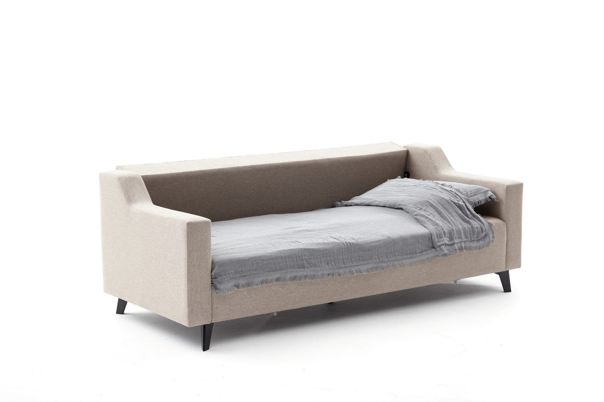Canapea extensibilă 3 locuri Doga 3-Seat, Diverse culori, 230x90x74 cm - Crem | SKU: 825BLC2749 | Canapea extensibilă 3 locuri Doga 3-Seat, 230x90x74 cm, varianta Crem, produs pentru amenajarea locuinței, disponibil online în România la CasaMob