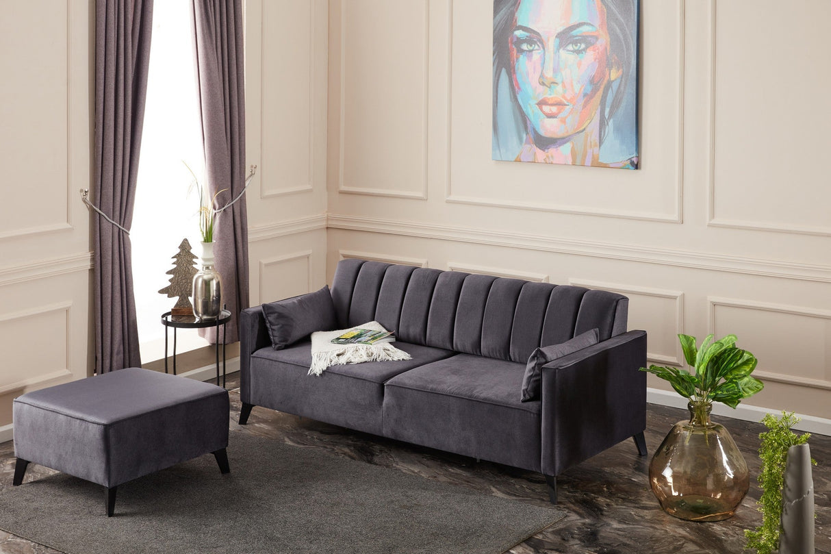 Canapea extensibilă Ova, Colț, Diverse culori, 206x165x80 cm - Antracit | SKU: 825BLC2759 | Canapea extensibilă Ova, Colț, 206x165x80 cm, varianta Antracit, produs pentru amenajarea locuinței, disponibil online în România la CasaMob