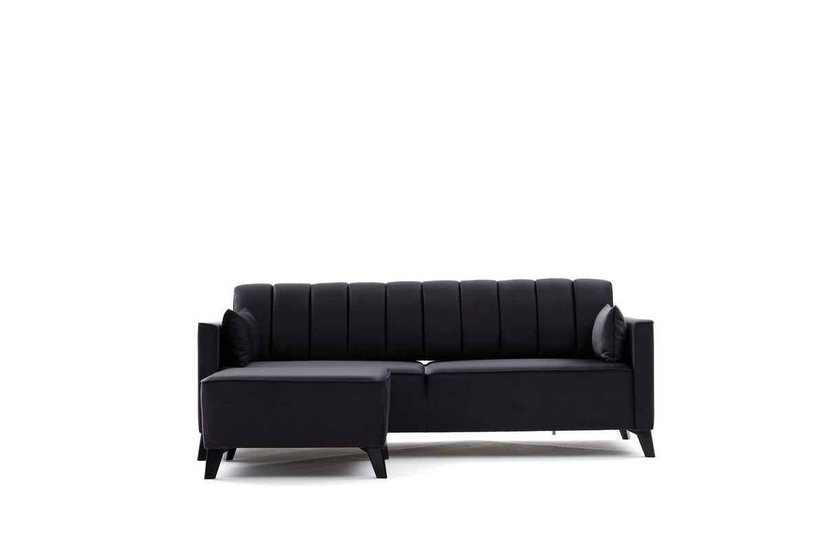 Canapea extensibilă Ova, Colț, Diverse culori, 206x165x80 cm - Antracit | SKU: 825BLC2759 | Canapea extensibilă Ova, Colț, 206x165x80 cm, varianta Antracit, produs pentru amenajarea locuinței, disponibil online în România la CasaMob
